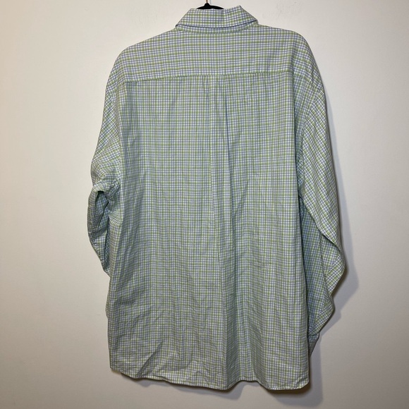 Brooks Brothers Men’s green blue plaid Long sleeve button down shirt in XL - Picture 7 of 7